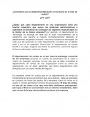 ¿Consideras que la departamentalización es necesaria en el área de ventas?