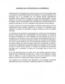 INCIDENCIA EN LOS PROCESOS EN LAS EMPRESAS