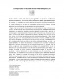 ¿Es importante el reciclado de los materiales plásticos?