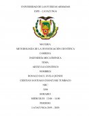 Metodologia de la investigacion. ARTÍCULO CIENTÍFICO