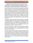 COMPETENCIA SOBRE PERSONAS DOMICILIADAS EN EL PERÚ