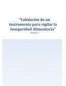Validación de un instrumento para vigilar la Inseguridad Alimentaria