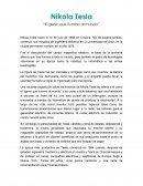 Nikola Tesla “El genio que ilumino al mundo”