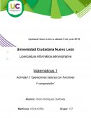 Actividad 2 “operaciones básicas con funciones Y composición’’