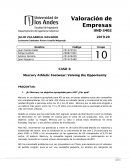 Valoración de Empresas. Caso 3: Mercury atletic footwear