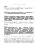 Analisis de articulos transitorios de la ley laboral