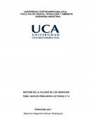 Gestión de Calidad de los servicios