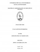 EVALUACIÓN DE INVERSIONES