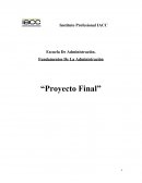 Proyecto Final Fundamentos a la administración
