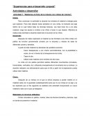 Experiencias para el desarrollo corporal