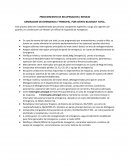 PROCEDIMIENTO DE RECUPERACION / REINICIO