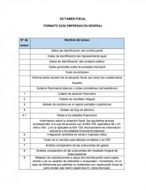 DICTAMEN FISCAL FORMATO GUÍA EMPRESAS EN GENERAL. Página 1