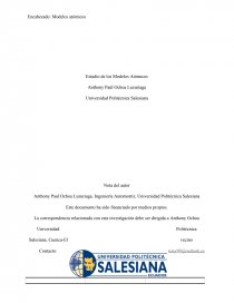 Estudio de los Modelos Atómicos. Página 1