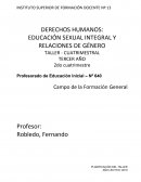 DERECHOS HUMANOS: EDUCACIÓN SEXUAL INTEGRAL Y RELACIONES DE GÉNERO