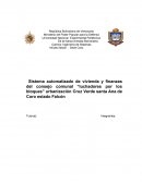 Sistema automatizado de vivienda y finanzas del consejo comunal “luchadores por los bloques” urbanización Cruz Verde santa Ana de Coro estado Falcón