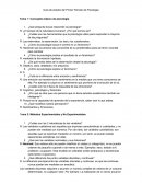 Guía de estudio del Primer Periodo de Psicología