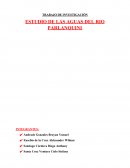 TRABAJO DE INVESTIGACIÓN ESTUDIO DE LAS AGUAS DEL RIO PARLANQUINI