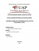 Informe examen de determinacion de aptitud vocacional - Caps