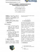 PROYECTO DISEÑO Y CONSTRUCCION DE UN TRANSFORMADOR MONOFASICO