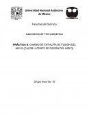 CAMBIO DE ENTALPÍA DE FUSIÓN DEL HIELO