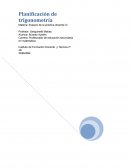 Planificación trigonometría y secuencia didáctica