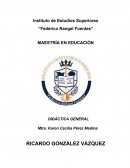 MAESTRÍA EN EDUCACIÓN . DIDÁCTICA GENERAL