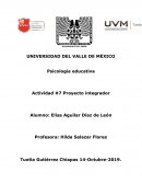 Actividad 7 PSICOLOGIA EDUCATIVA. Problemática: Violencia intrafamiliar
