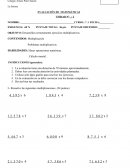 EVALUACIÓN DE MATEMÁTICAS. CURSO: 5°