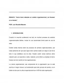 Como llevar adelante un cambio organizacional y no fracasar en el intento