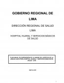 PLAN ANUAL DE SUPERVISIÓN DE LA UNIDAD DE LOGÍSTICA DE LA UNIDAD EJECUTORA HOSPITAL HUARAL Y SERVICIOS BÁSICOS DE SALUD - 2019