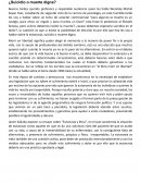 Suicidio o muerte digna