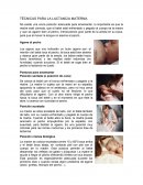 TÉCNICAS PARA LA LACTANCIA MATERNA