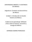 Reflexión crítica sobre la historia, economía y energía de México
