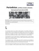 Periodistas, conflicto armado y Derecho Internacional Humanitario (DIH)