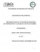 IMPLEMENTACION DE UN SISTEMA DE MONITOREO DE TEMPERATURA Y LLENADO DE UNA PELETIZADORA