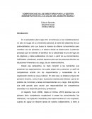 COMPETENCIAS DE LOS DIRECTORES PARA LA GESTIÓN ADMINISTRATIVA EN LA ALCALDÍA DEL MUNICIPIO BARALT