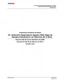 Infección Respiratoria Aguda (IRA) Baja de Manejo Ambulatorio en Menores de 5 Años