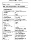 Evaluación lectura complementaria “Los sueños mágicos de Bartolo”