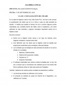 Algebra lineal. Clase 1: socialización del sílabo