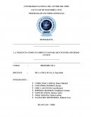 LA VIOLENCIA COMO UNA DIFICULTAD PARA QUE NUESTRA SOCIEDAD AVANCE