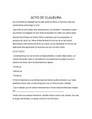 ACTO DE CLAUSURA