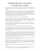En Donde He visto a Jesucristo. (Los regalos de mi carabela)