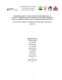 Proyecto Socio Tecnológico como Requisito Esencial para Optar al Desarrollo de aplicaciones. Página 1