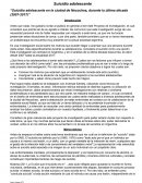 Suicidio adolescente en la ciudad de Necochea, durante la última década (2007-2017)