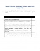 Lista de Cotejo para la entrega del Proyecto de Aplicación Escolar (PAE)