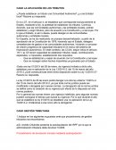 CASO LA APLICACIÓN DE LOS TRIBUTOS