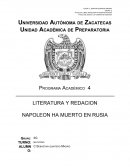 Ensayo Napoleón Ha Muerto En Rusia
