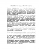 LOS DERECHOS HUMANOS Y LA REALIDAD COLOMBIANA