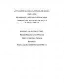 Cibercultura. Ensayo sobre libro: La Aldea Global 1989. Marsall McLuhan y B. R Powers