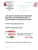 ¿En qué nos ayuda y que se necesita para hacer un proyecto de vida?